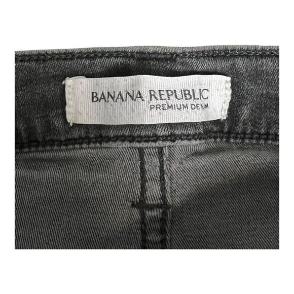 Banana Republic Jeans Women's 29 Gray High Waist Skinny Ankle Denim Pants - Picture 3 of 6